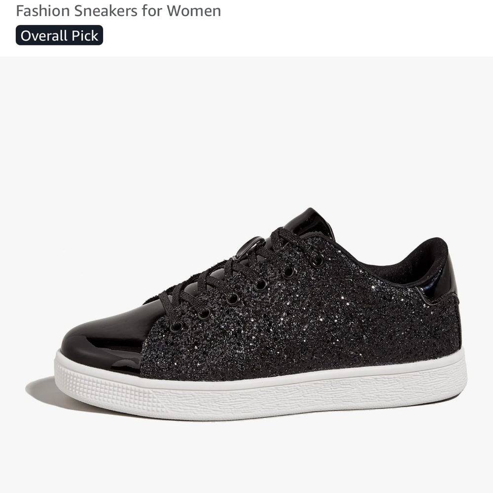 Sparkling Black Women's Sneakers